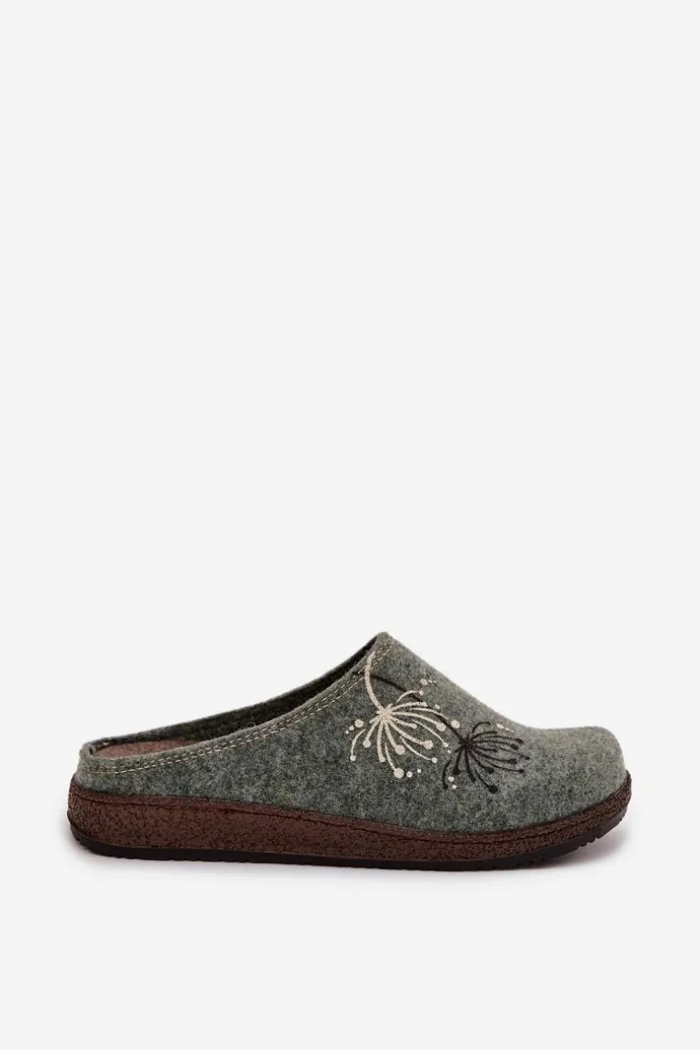 Damskie Obuwie Domowe Kapcie Inblu NL000011 Zielone