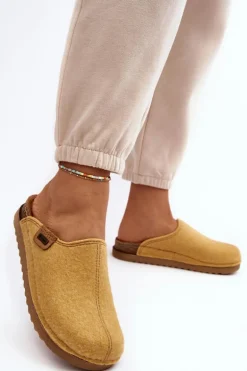 Damskie Obuwie Domowe Kapcie Inblu DJ000010 Żółte