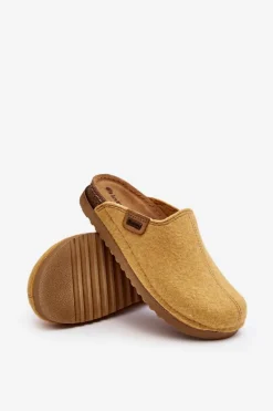 Damskie Obuwie Domowe Kapcie Inblu DJ000010 Żółte