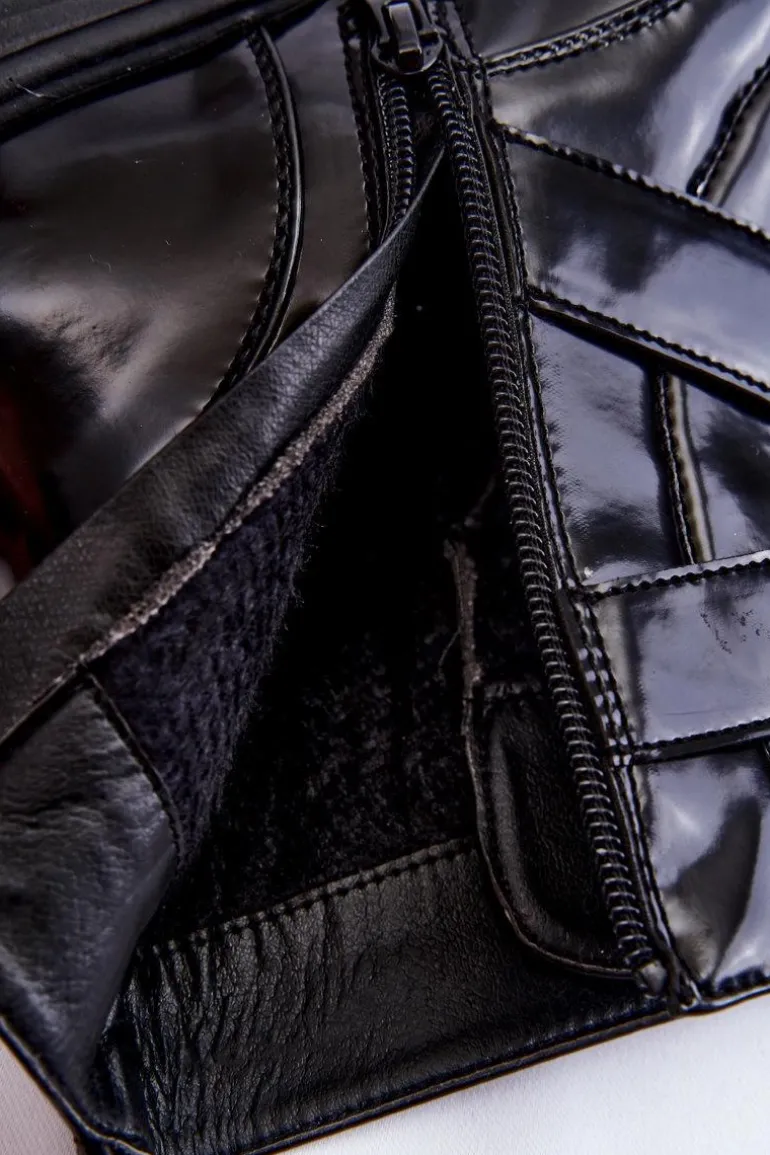 Damskie Ocieplane Botki Na Płaskim Obcasie Z Suwakiem Czarne Joshie