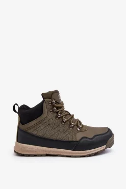 Damskie Ocieplane Buty Trekkingowe Khaki Big Star MM274480