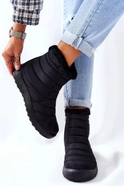 Damskie Ocieplane Śniegowce Czarne Mezyss