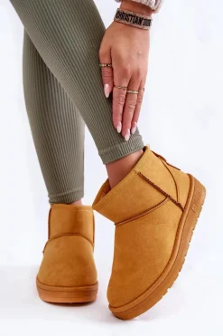 Damskie Ocieplane Śniegowce Big Star KK274289 Brązowe