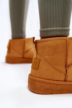 Damskie Ocieplane Śniegowce Big Star KK274289 Brązowe