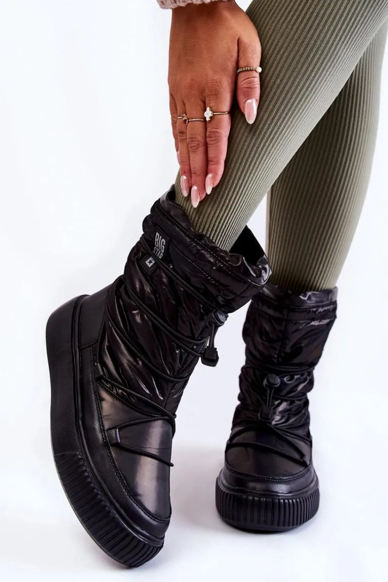 Damskie Ocieplane Śniegowce Big Star KK274193 Czarne