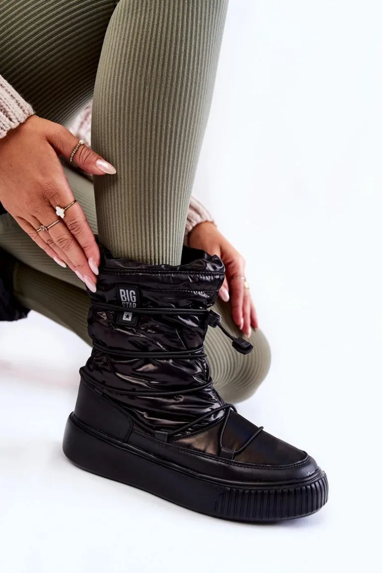 Damskie Ocieplane Śniegowce Big Star KK274193 Czarne