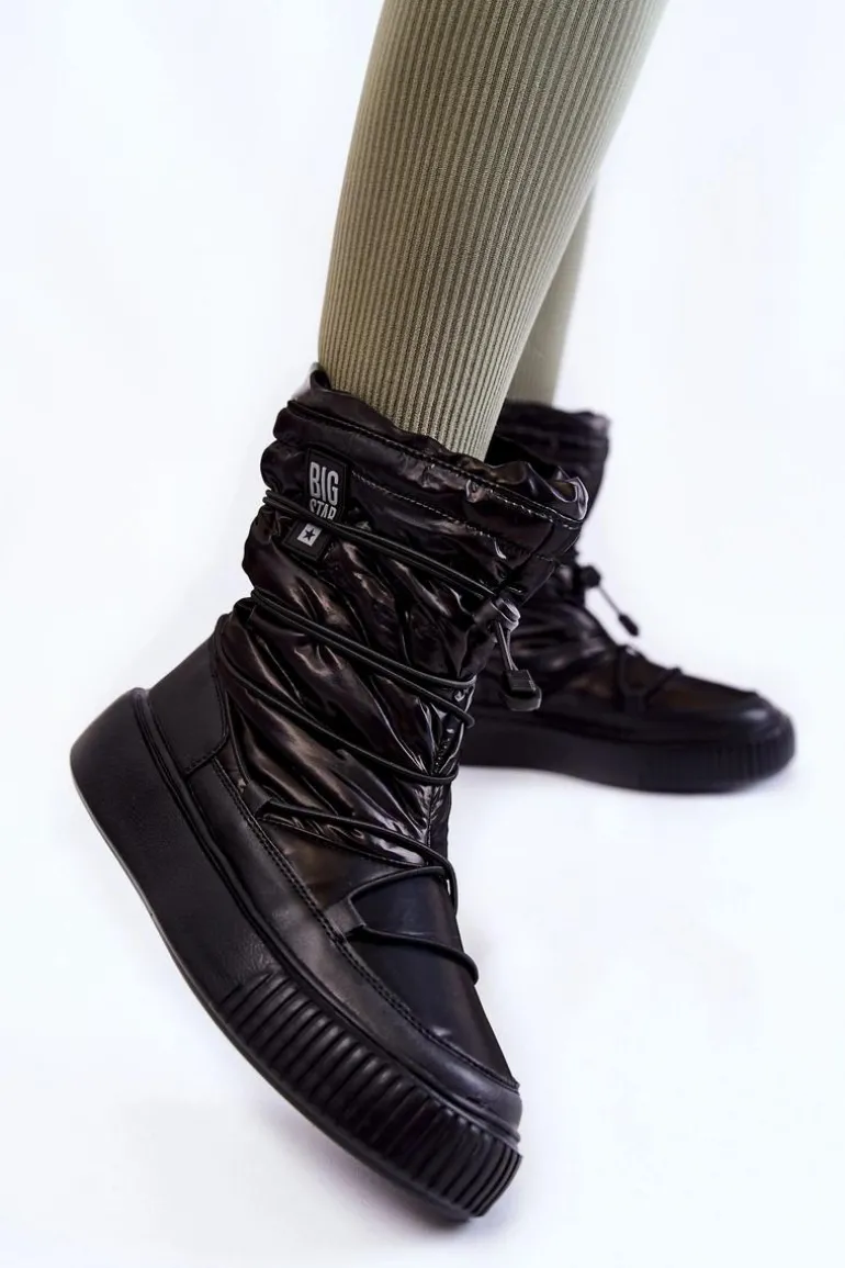 Damskie Ocieplane Śniegowce Big Star KK274193 Czarne