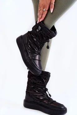 Damskie Ocieplane Śniegowce Big Star KK274193 Czarne