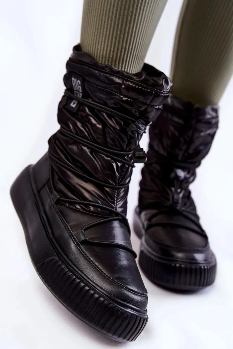 Damskie Ocieplane Śniegowce Big Star KK274193 Czarne