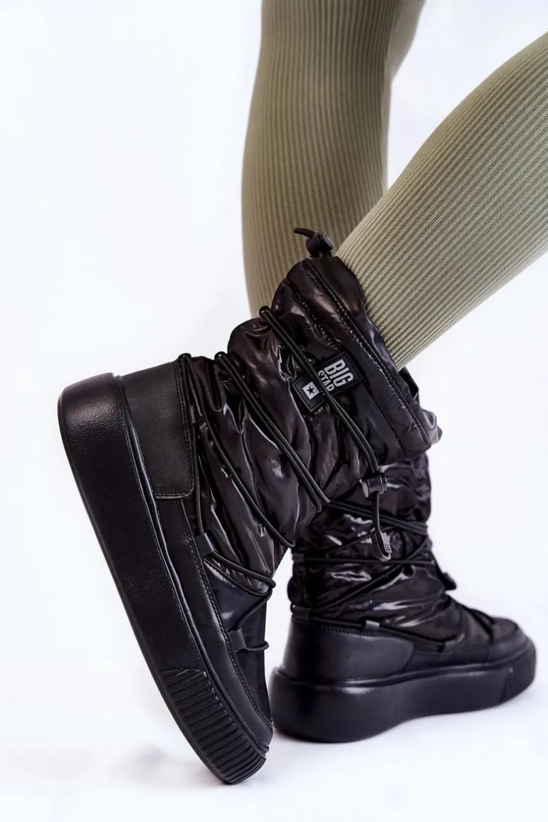 Damskie Ocieplane Śniegowce Big Star KK274193 Czarne