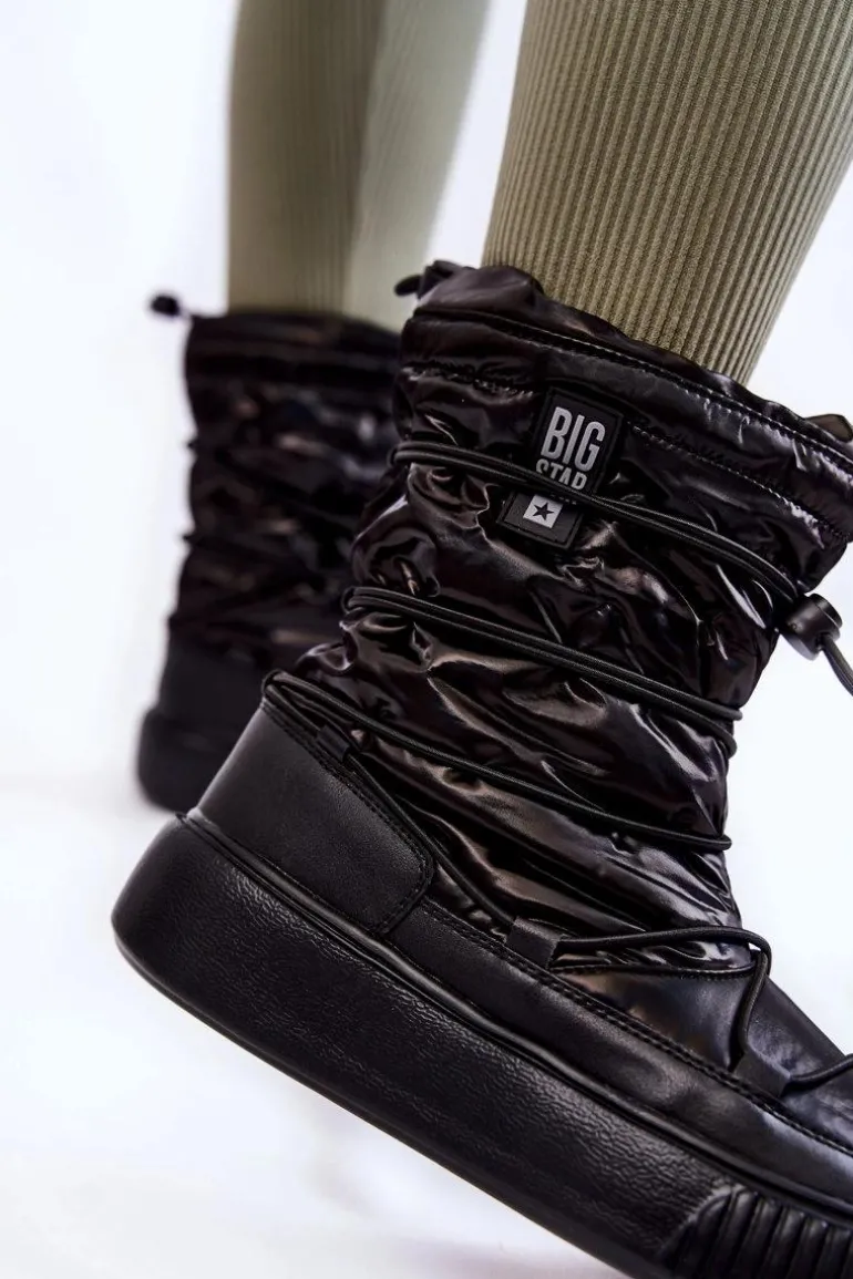 Damskie Ocieplane Śniegowce Big Star KK274193 Czarne