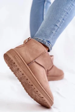 Damskie Ocieplane Śniegowce Big Star KK274293 Jasnoróżowe