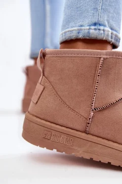 Damskie Ocieplane Śniegowce Big Star KK274293 Jasnoróżowe