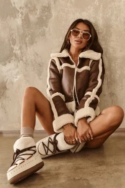 Damskie Ocieplane Śniegowce Beżowe Rohes