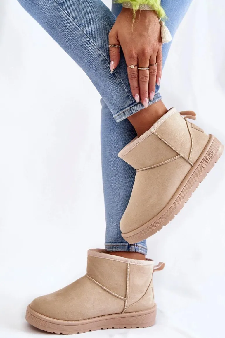 Damskie Ocieplane Śniegowce Big Star KK274290 Beżowe