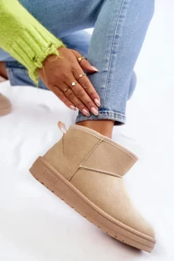 Damskie Ocieplane Śniegowce Big Star KK274290 Beżowe