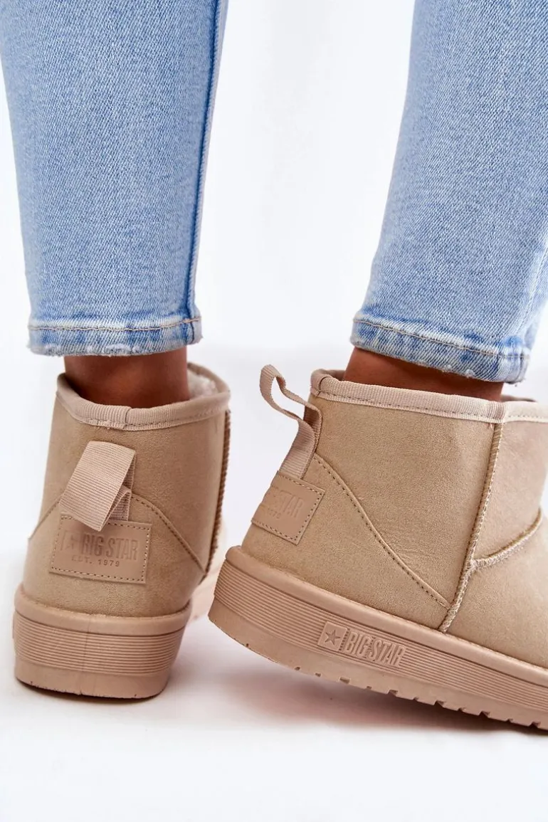 Damskie Ocieplane Śniegowce Big Star KK274290 Beżowe