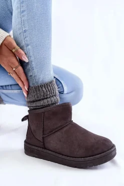 Damskie Ocieplane Śniegowce Big Star KK274291 Szare