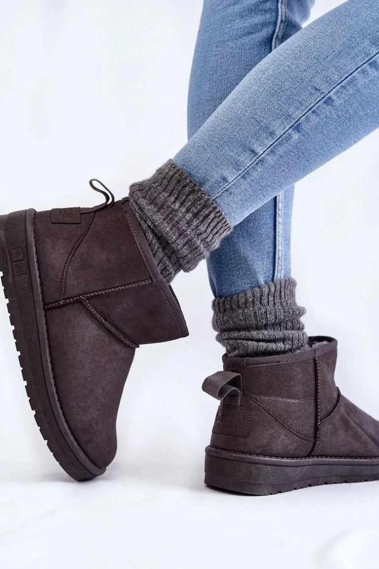 Damskie Ocieplane Śniegowce Big Star KK274291 Szare