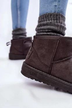 Damskie Ocieplane Śniegowce Big Star KK274291 Szare