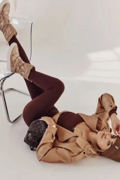 Damskie Ocieplane Śniegowce Big Star KK274194 Beżowe