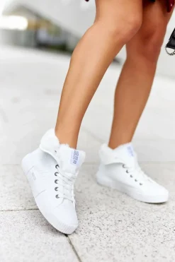 Damskie Ocieplane Trampki BIG STAR II274156 Białe