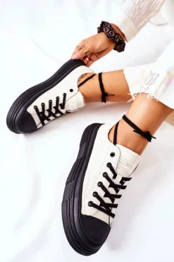 Damskie Ocieplane Trampki GOE II2N4036 Białe