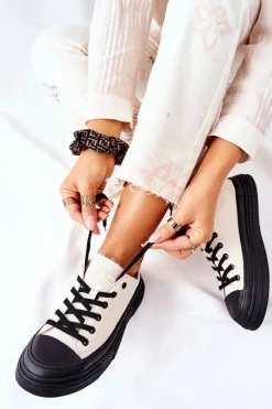 Damskie Ocieplane Trampki GOE II2N4036 Białe