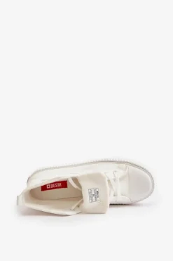 Damskie Ocieplane Trampki Z Eko Skóry Big Star OO274788 Białe