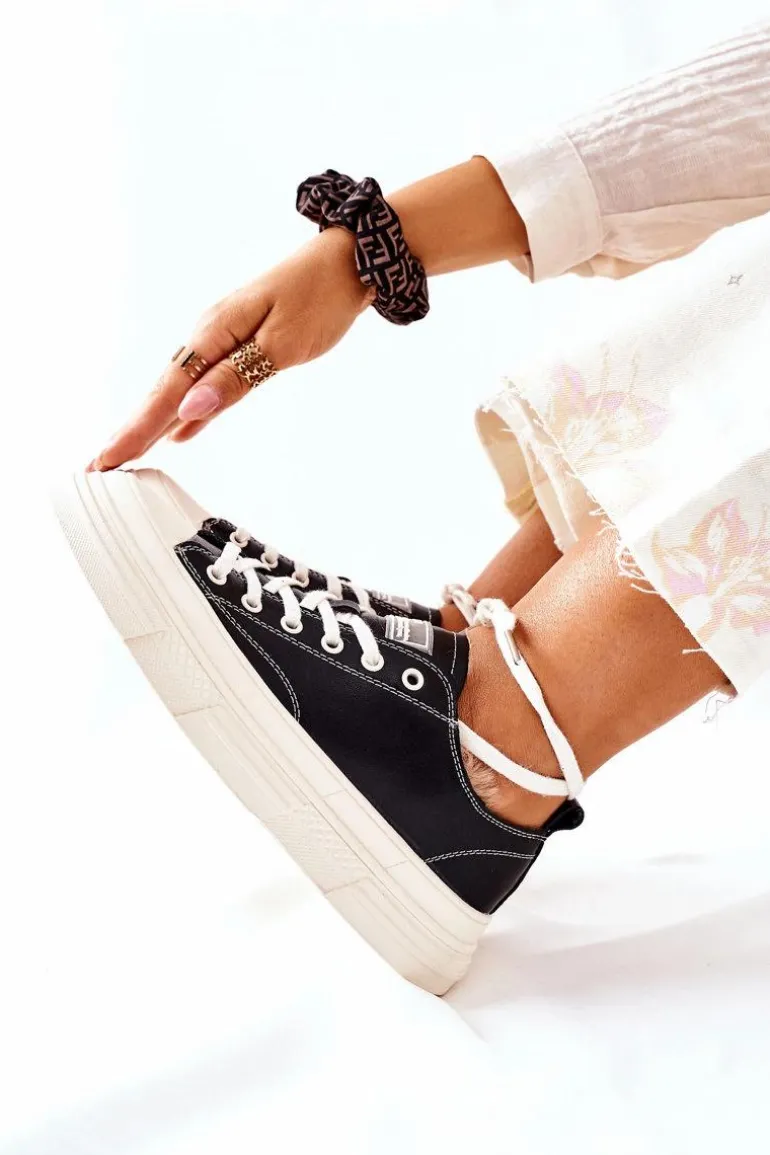 Damskie Ocieplane Trampki GOE II2N4035 Czarne