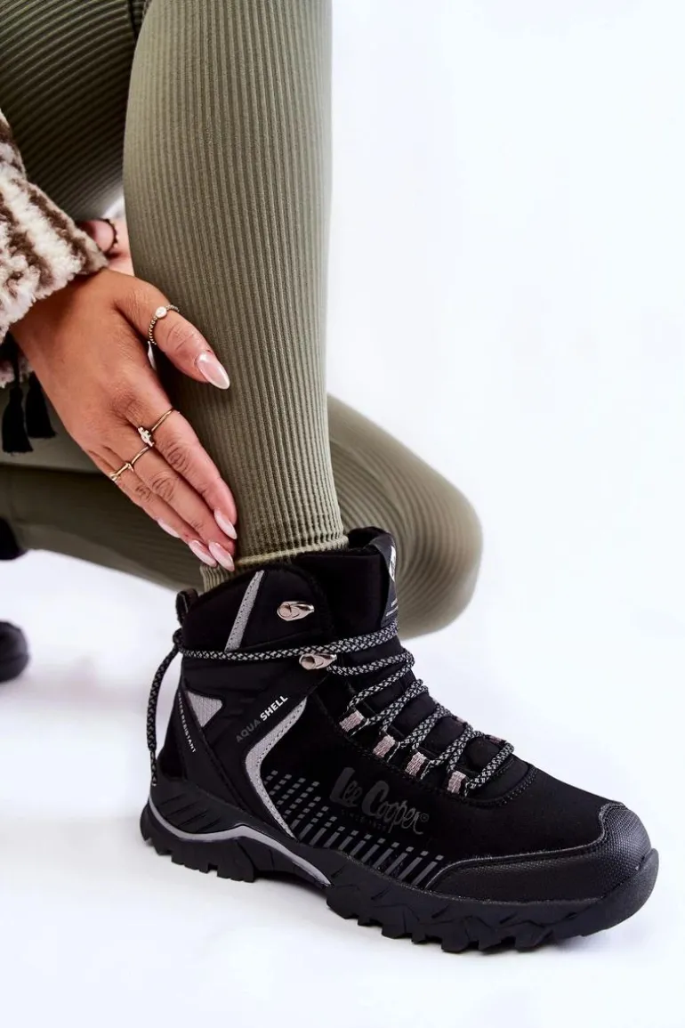 Damskie Ocieplane Trapery Lee Cooper LCJ-22-01-1427L Czarne