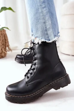 Damskie Ocieplane Workery Big Star II274105 Czarne