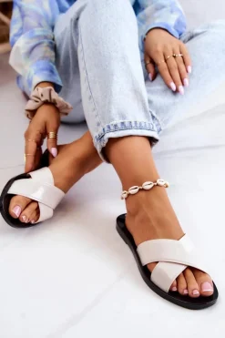 Damskie Pachnące Klapki ZAXY JJ285076 Jasnobeżowe