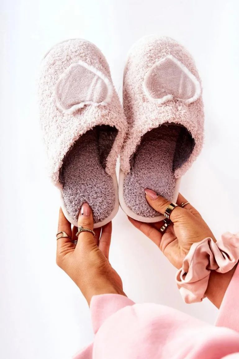 Damskie Papcie Beżowe Heartbeat