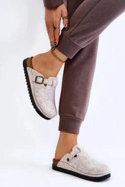 Damskie Papcie Klapki Profilaktyczne Inblu DJ-07-002 Beżowe