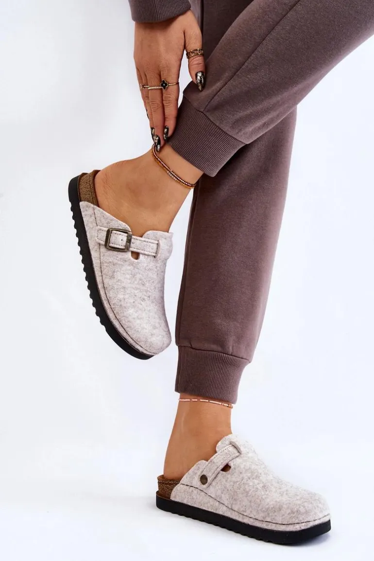 Damskie Papcie Klapki Profilaktyczne Inblu DJ-07-002 Beżowe