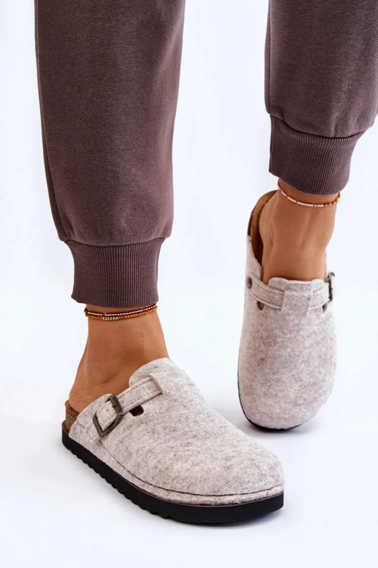 Damskie Papcie Klapki Profilaktyczne Inblu DJ-07-002 Beżowe