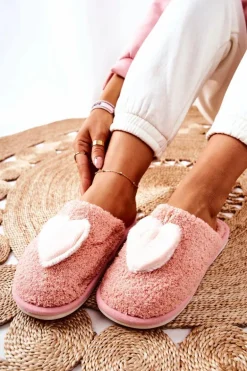 Damskie Papcie Różowe Heartbeat