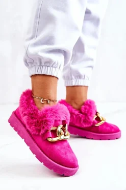 Damskie Papcie Złoty Łańcuch Fuksja Ardrums