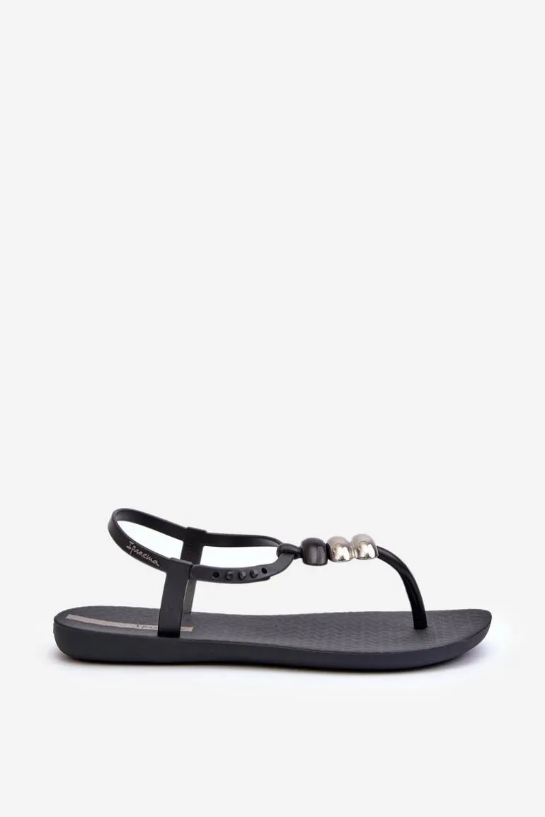 Damskie Płaskie Sandały Japonki 83507 Ipanema Class Blown Up Sandal Fem Czarne