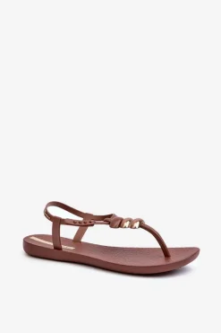 Damskie Płaskie Sandały Japonki 83507 Ipanema Class Blown Up Sandal Fem Brązowe