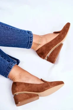 Damskie Półbuty Exquisite Brązowe 1205