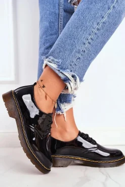 Damskie Półbuty Lakierowane Czarne Do It Better!