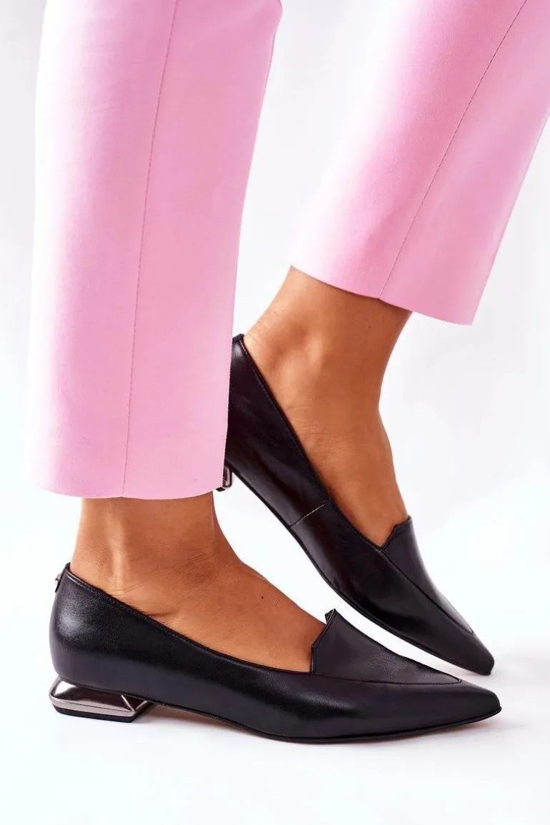 Damskie Półbuty Laura Messi Czarne 2074