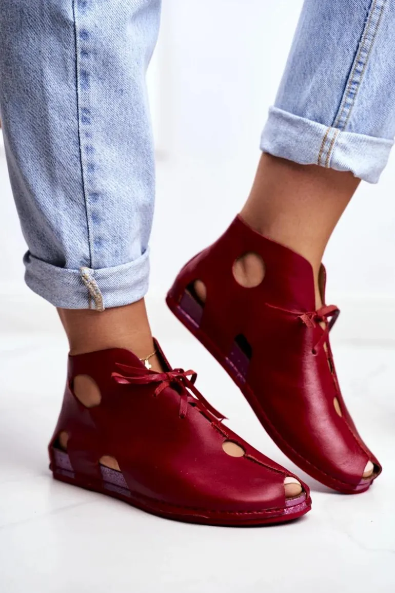 Damskie Półbuty Maciejka Czerwone 03426-08