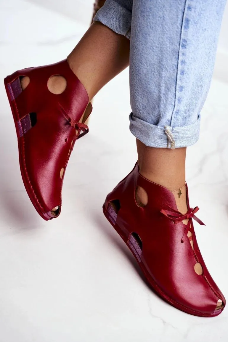 Damskie Półbuty Maciejka Czerwone 03426-08