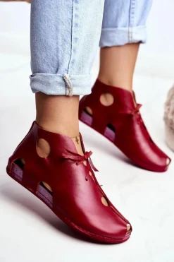 Damskie Półbuty Maciejka Czerwone 03426-08