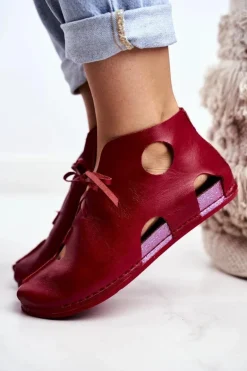 Damskie Półbuty Maciejka Czerwone 03426-08