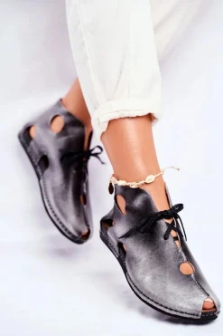 Damskie Półbuty Maciejka Popiel 03426-03