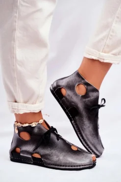 Damskie Półbuty Maciejka Popiel 03426-03